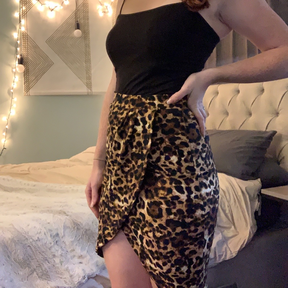 Cheetah print skirt